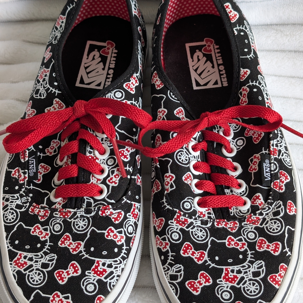 Vans Red and White Polka Dot Sneakers